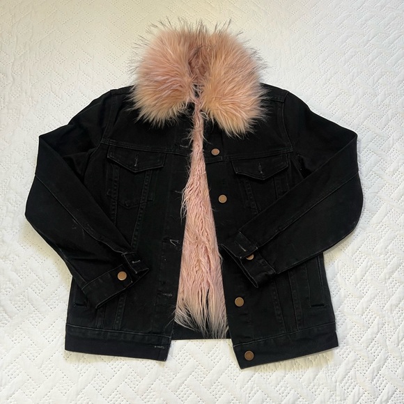 SHACI Shaggy Pink Faux Fur Jacket Size S NWOT - Picture 1 of 12